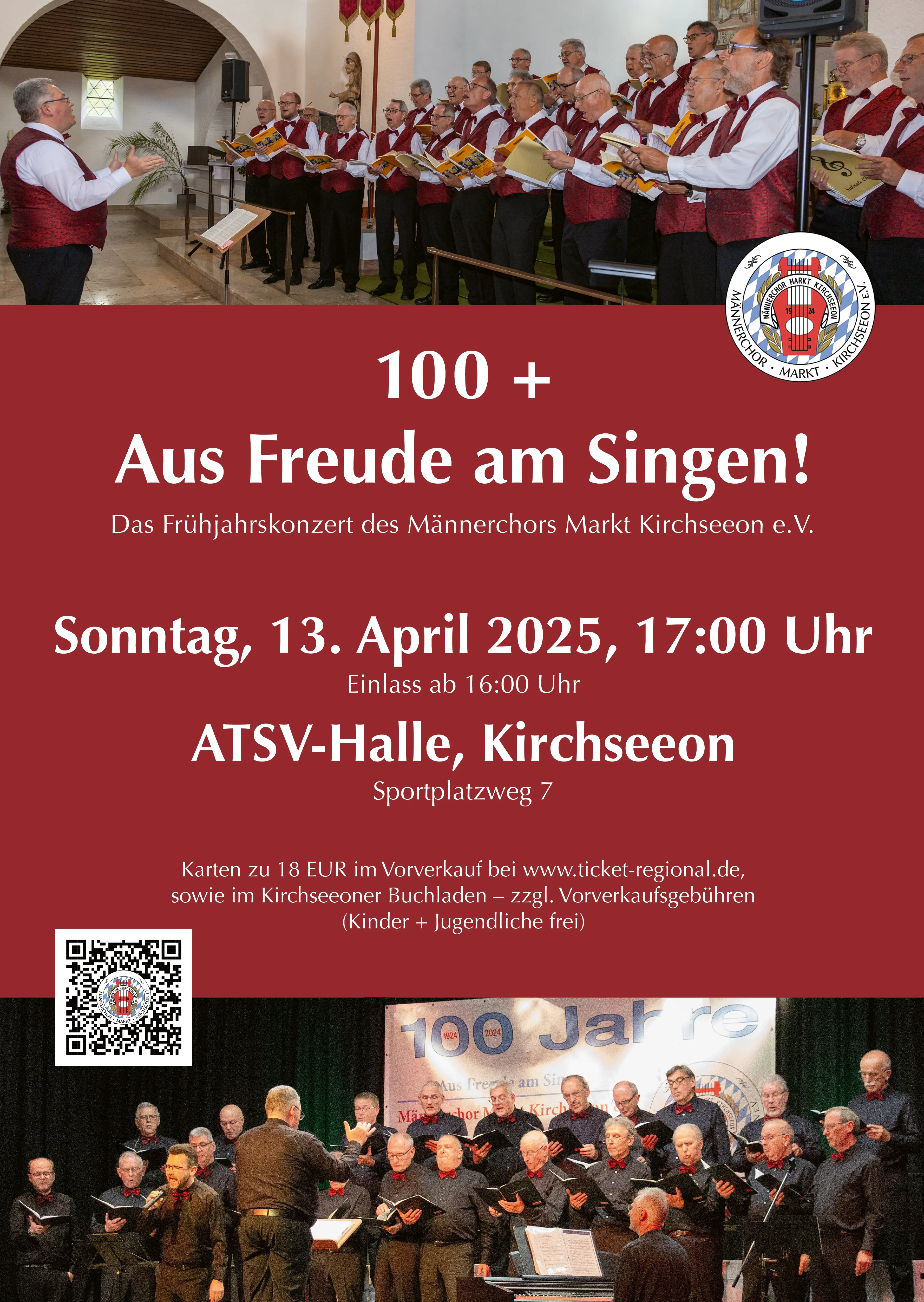 Konzertplakat 100+ Aus Freude am Singen